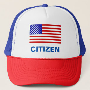 Editable American flag and citizen text Truckerkappe