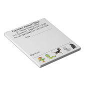 Editable Animal Clinic Notepad Notizblock (angewinkelt)