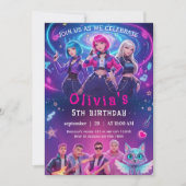 Editable Anime Birthday Invitation  Einladung (Vorderseite)