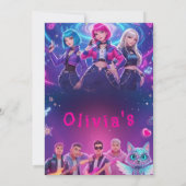 Editable Anime Birthday Invitation  Einladung (Rückseite)