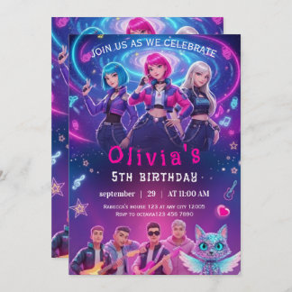 Editable Anime Birthday Invitation Einladung