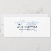 Editable Antarktis Flugzeug Ticket Antarktis Ausfl Einladung (Rückseite)