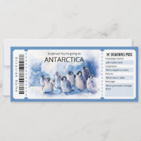 Editable Antarktis Flugzeug Ticket Antarktis Ausfl
