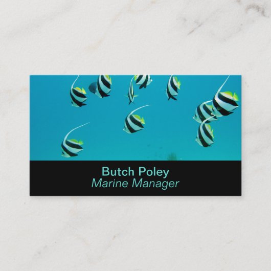 Editable Aquarium Visitenkarte (Vorderseite)