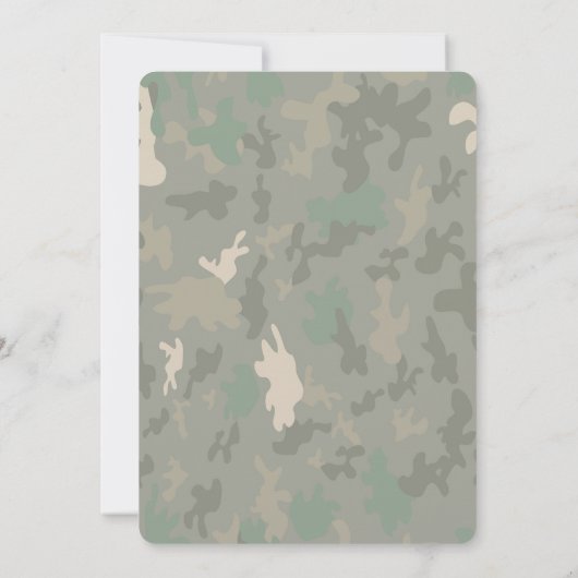 Editable Army Birthday Einladungen (Rückseite)