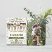 Editable Army Birthday Foto Einladungen (Stehend Vorderseite)