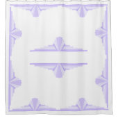 Editable Art Deco Muster in Lilac Duschvorhang (Vorderseite)