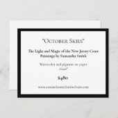 Editable Art Exhibition Display Cards Art Labels Ankündigungspostkarte (Vorne/Hinten)