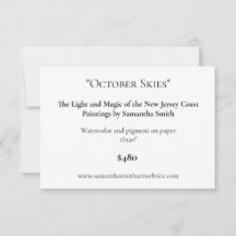 Editable Art Exhibition Display Cards Art Labels