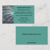 Editable Auto Glass Repair and Replacement Busines Visitenkarte (Vorne/Hinten)