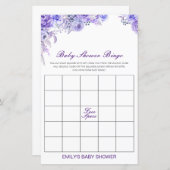 Editable Baby Bingo Baby Showgame PRINTED (Vorne/Hinten)