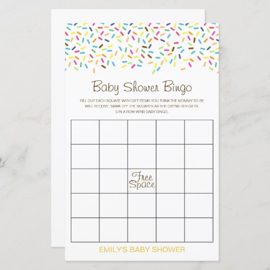 Editable Baby Bingo Baby Showgame PRINTED (Vorne/Hinten)