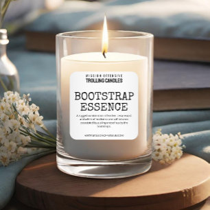 Editable Baby Boomer Spaß Candle Labels Quadratischer Aufkleber