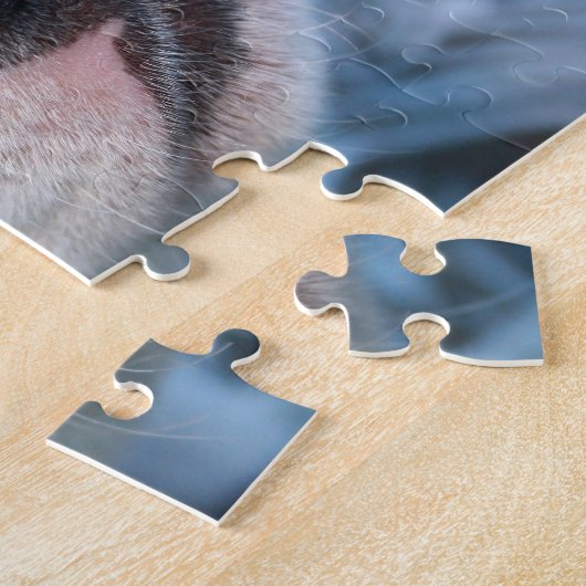 Editable Baby Pitbull Weiß-Welpe Puzzle (Seite)