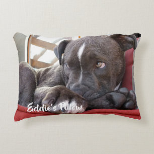 Editable Baby Pitbull Welpe Dekokissen