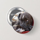 Editable Baby Pitbull Welpen Button (Vorne & Hinten)