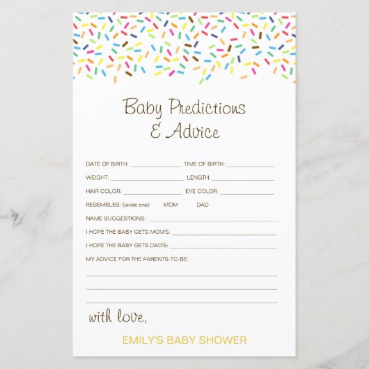 Editable Baby Predication and Advisor Baby Showroo (Vorderseite)