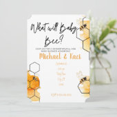 EDITABLE, baby shower, gender reveal, invitation Einladung (Stehend Vorderseite)