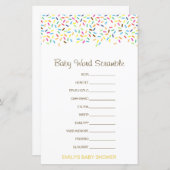 Editable Baby Word Scramble mit Antwort (Vorne/Hinten)