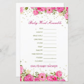 Editable Baby Word Scramble mit Antwort (Vorne/Hinten)