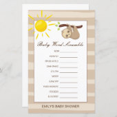 Editable Baby Word Scramble mit Antwort (Vorne/Hinten)