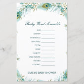 Editable Baby Word Scramble mit Antwort (Vorderseite)