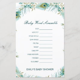 Editable Baby Word Scramble mit Antwort