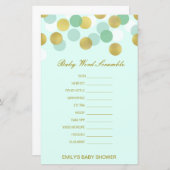 Editable Baby Word Scramble mit Antwort (Vorne/Hinten)