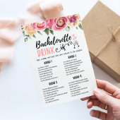 Editable Bachelorette DRINK IF Hen Party Game Card Einladung