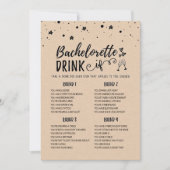 Editable Bachelorette DRINK IF Hen Party Game Card Einladung (Vorderseite)