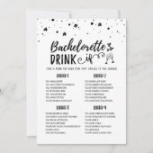 Editable Bachelorette DRINK IF Hen Party Game Card Einladung (Vorderseite)