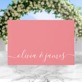 Editable Background Color Calligraphy Wedding Gästebuch