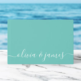 Editable Background Color Calligraphy Wedding Gästebuch