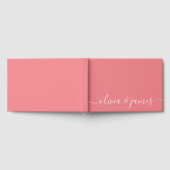 Editable Background Color Calligraphy Wedding Gästebuch (Voll)