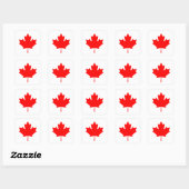 Editable Background Color, Canada Flag Souvenir Quadratischer Aufkleber (Blatt)