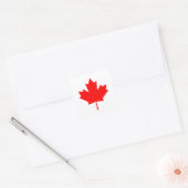 Editable Background Color, Canada Flag Souvenir Quadratischer Aufkleber (Umschlag)