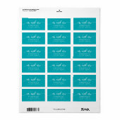 Editable Background Relax Script The New Mr & Mrs. Adressaufkleber (Vorne)