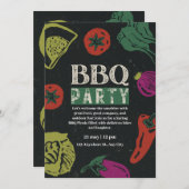 Editable Backyard BBQ Game Night Invitation Einladung (Vorne/Hinten)