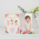 Editable Ballerina Birthday Einladung für Mädchen (Stehend Vorderseite)