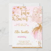 Editable Ballerina Einladung (Vorderseite)