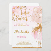 Editable Ballerina Einladung (Vorne/Hinten)