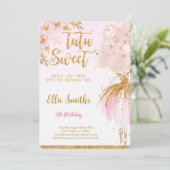 Editable Ballerina Einladung (Stehend Vorderseite)