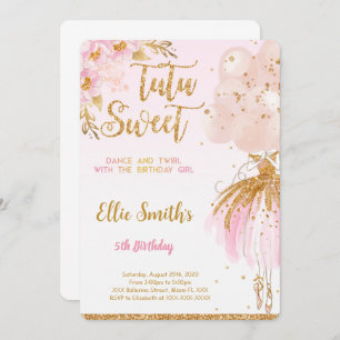 Editable Ballerina Einladung