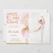 Editable Ballerina Foto Einladung (Vorderseite)