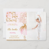 Editable Ballerina Foto Einladung (Vorderseite)