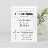 Editable baptism invitation einladung (Stehend Vorderseite)