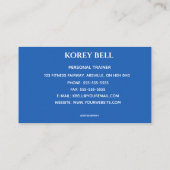 Editable Barbell Personal Trainer Visitenkarte (Rückseite)