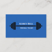 Editable Barbell Personal Trainer Visitenkarte (Vorderseite)