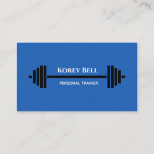 Editable Barbell Personal Trainer Visitenkarte
