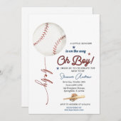 Editable Baseball Baby Dusche Rookie Baby Sprinkle Einladung (Vorne/Hinten)